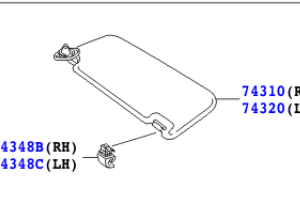 Toyota Yaris 2005-2011 Visor Assy, RH