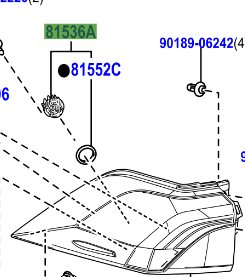 Toyota Rav4 2018- LED Bulb For Rear Combination Lamp - Image 2