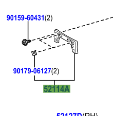 Toyota Prius 2015-2022 Bracket, Front Bumper Extension Mounting