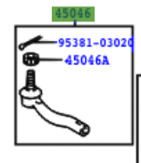 Toyota Celica 1999-2005 End Sub-Assy, Tie Rod, RH