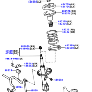 Toyota Celica 1999-2005 Absorber Assy, Shock, Front LH