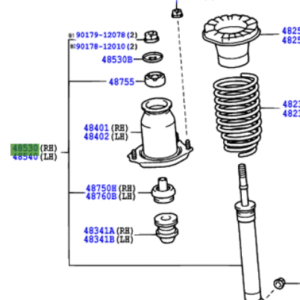 Toyota Celica 1999-2005 Absorber Assy, Shock, Rear RH