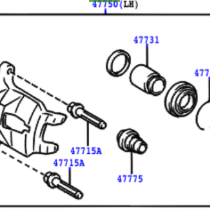 Toyota Celica 1999-2005 Cylinder Assy, Front Disc Brake, LH