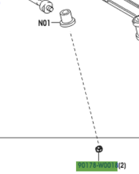 Toyota Yaris 2005-2011 Nut, Flange