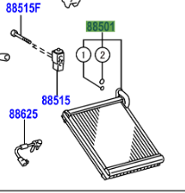 Toyota Yaris 2014-2020 Evaporator Sub-Assy, Cooler