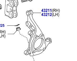 Toyota Auris/Hybrid 2007-2013 Knuckle, Steering, LH