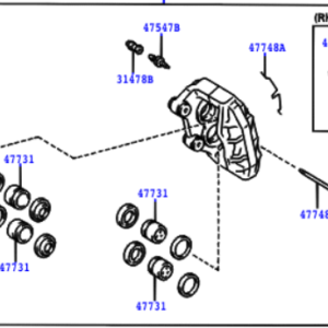 Toyota Celsior 1994-2000 Cylinder Assy, Front Disc Brake, LH