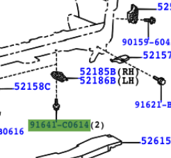 Toyota Land Cruiser 2002-2009 Bolt W/Washer
