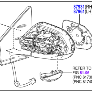 Toyota Yaris 2020 Mirror Assy, RH