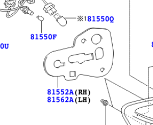 Toyota Auris/Hybrid 2007-2013 Gasket, Rear Combination Lamp, LH