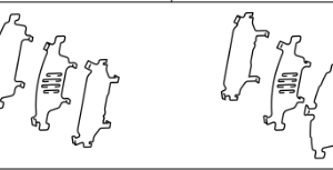 Toyota IQ 2008-2014 Shim Kit, Anti Squeal, Front