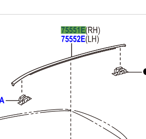 Toyota IQ 2008-2014 Moulding, Roof Drip Side Finish, RH
