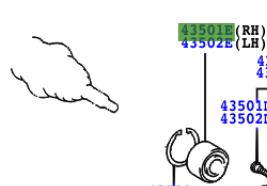 Toyota Celica 1999-2005 Bearing For Front Axle Hub RH