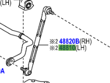 Toyota Prius 2011- Link Assy, Front Stabilizer, LH