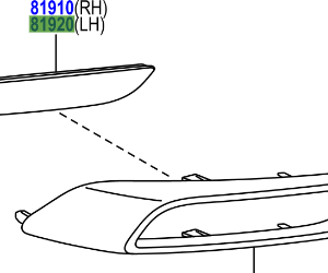 Toyota Auris/Hybrid 2012-2018 Reflector Assy, LH