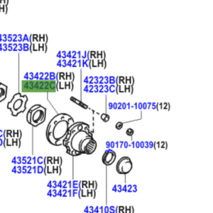 Toyota Land Cruiser 1998-2007 Gasket, Front Axle Outer Shaft Flange, LH
