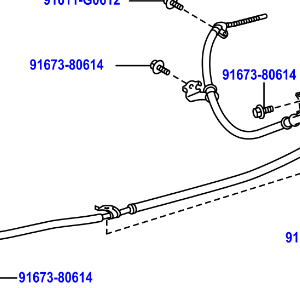 Toyota Rav4 2012-2019 Cable Assy, Parking Brake, R/H