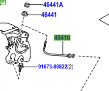 Toyota Rav4 2012-2019 Cable Assy, Parking Brake, NO.1