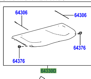 Toyota C-HR 2016- Parcel Shelf Assy