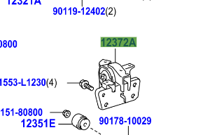 Toyota Rav4 2012-2019 Insulator, Engine Mounting LH For Transverse Engine