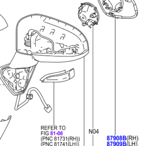 Toyota Verso 2009-2017 Mirror Assy LH