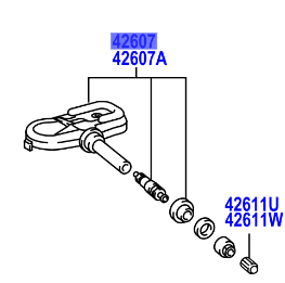 Toyota Land Cruiser 2017- Present Tire Pressure Monitor