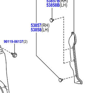 Toyota Yaris 2014-2020 Protector, Front Fender Side Panel, RH