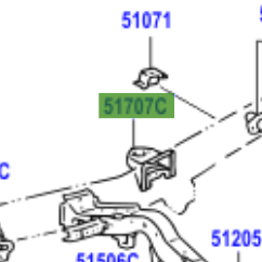 Toyota Hilux 1997-2005 Bracket Sub-Assy, Cab Mounting, NO.4 RH
