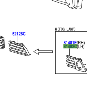Toyota IQ 2008-2014 Cover, Fog Lamp, LH
