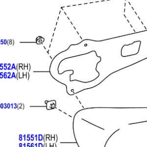 Toyota GT86 2012-2016 Gasket, Rear Combination Lamp, LH