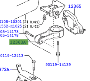 Toyota Yaris 2005-2011 Rod, Engine Moving Control