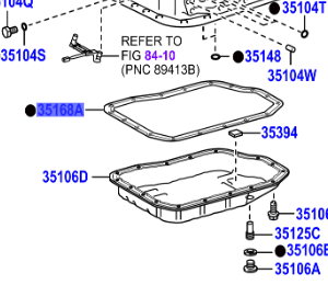 Toyota Camry 2011-2020 Gasket, Automatic Transaxle Oil Pan