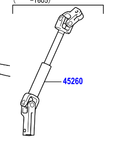 Toyota Estima 2006-2019 Shaft Assy, Steering Intermediate