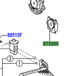 Toyota Hilux 2011-2015 Servo Sub-Assy, Damper For Airmix