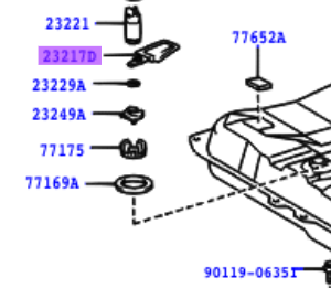Toyota Camry 2001-2006 Filter, Fuel Pump