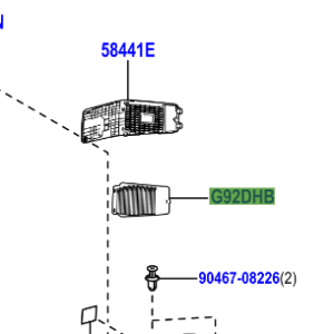 Toyota Corolla 2019-Present Filter, HV Battery Intake