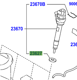 Toyota Verso 2009-2017 Ring, Packing, Nozzle