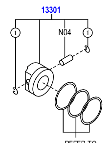 Toyota GT86 2012-2016 Piston Sub-Assy, W/Pin, LH