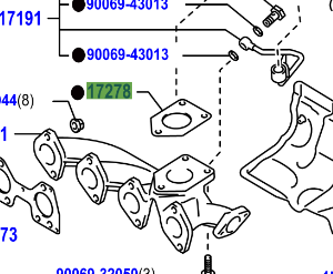 Toyota Avensis 2008-2018 Gasket, Turbo To Exhaust Manifold