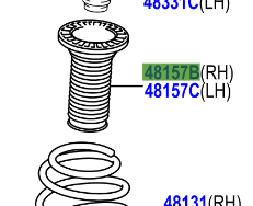 Toyota Prius 2009-2015 Insulator, Front Coil Spring, Upper