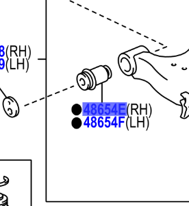 Toyota Hilux 2011-2021 Bush, Front Lower Arm, NO.1