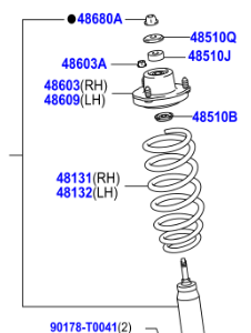 Toyota Hilux 2015-2020 Absorber Assy, Shock, Front RH