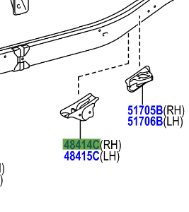 Toyota Hilux 2015-2020 Bracket, Spring, NO.3 RH