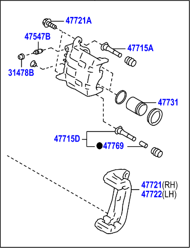 Toyota GT86 2012-2016 Cylinder Assy, Front Disc Brake, RH