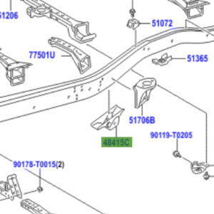 Toyota Hilux 2011-2015 Bracket, Spring, No.3 LH