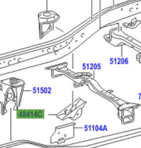 Toyota Hilux 2011-2015 Bracket, Spring, No.3 RH