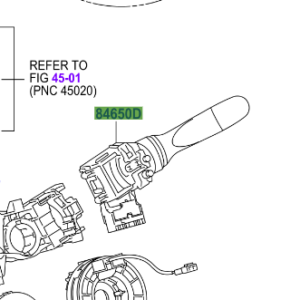 Toyota Yaris 2005-2011 Switch Assy, Windshield Wiper
