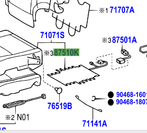 Toyota Land Cruiser 2002-2009 Heater Assy, Front Seat Cushion, RH