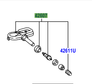 Toyota Prius PHV 2016-2022 Valve Sub-Assy, Tire Pressure Monitor