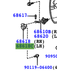 Toyota Rav4 2000-2005 Bracket, Front Door Check Arm, LH